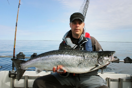 La zone au large de Pietarsaari est parfaite pour la pêche à la traîne du saumon dès le début du mois de juin.