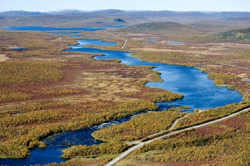Der Fluss Muonionjoki, Enontekiö.