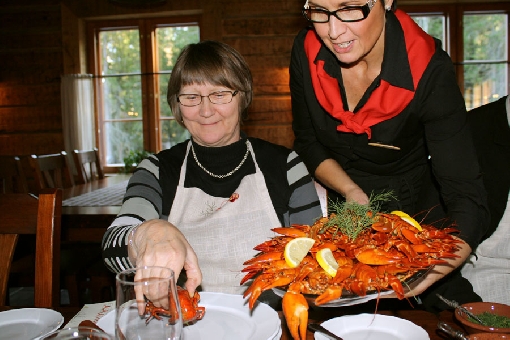 Autumn is the season for crayfish parties.