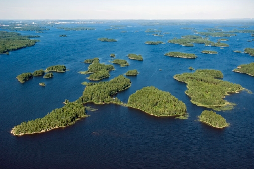 Les îles de la partie sud du lac Kallavesi.
