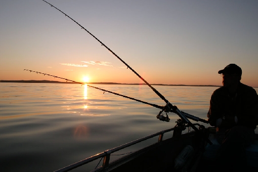 Schleppangeln auf Zander an einem Sommerabend, entspannter kann man nicht angeln.