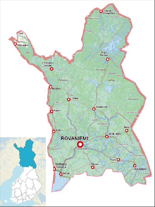 Map of Lapland.
