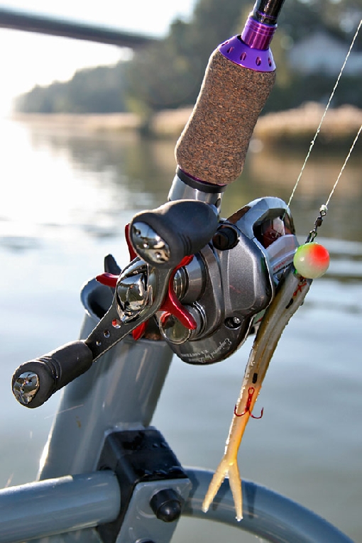 La pesca vertical es eficaz con las luciopercas, especialmente en otoño en época de agua fría.